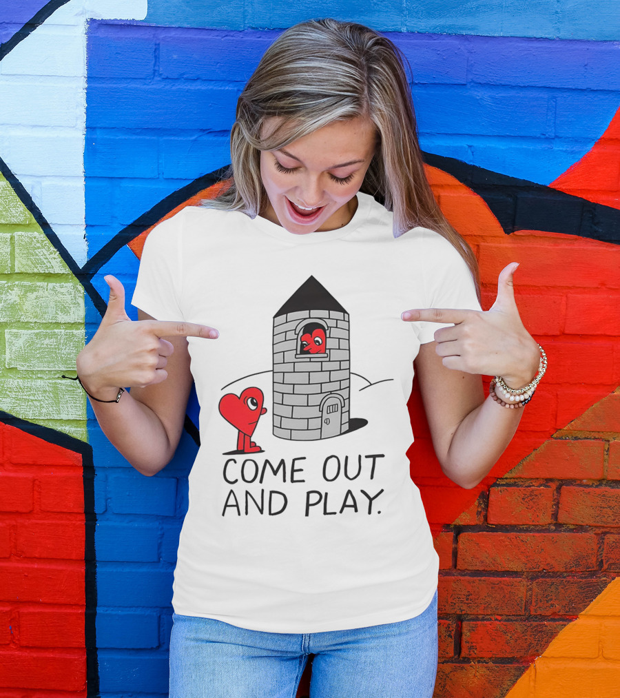 Come Out And Play Heart Characters By Tower T-Shirt