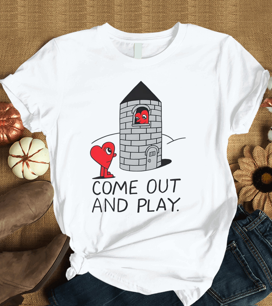 Come Out And Play Heart Characters By Tower T-Shirt