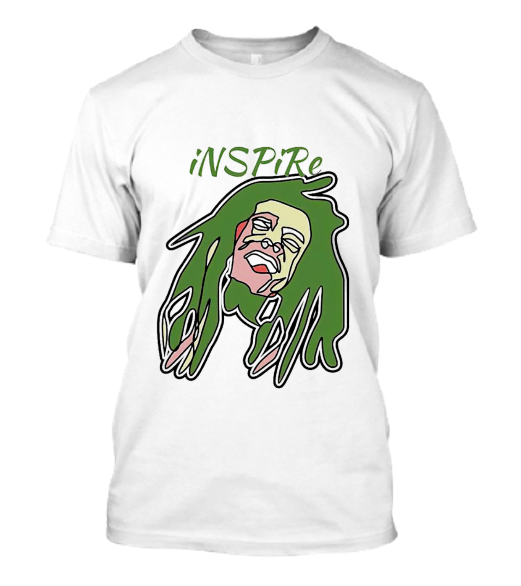 Bob Marley Inspire INSPiRe Green Hair T-Shirt