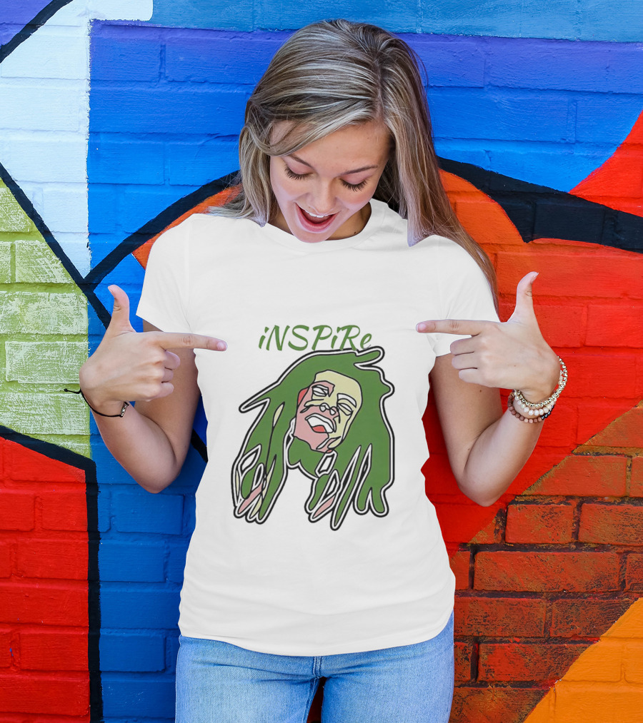 Bob Marley Inspire INSPiRe Green Hair T-Shirt