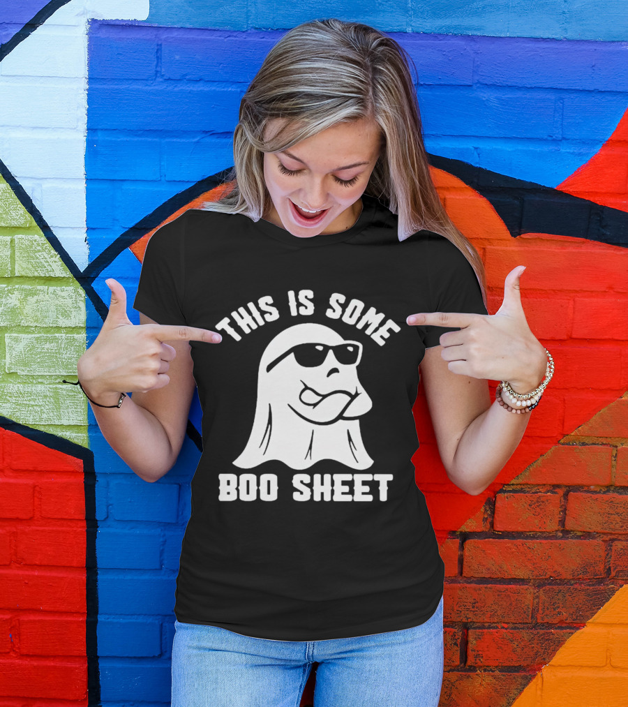 This Is Some Boo Sheet Halloween Ghost Wearing Sunglasses T-Shirt