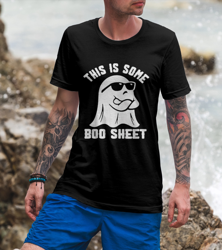 This Is Some Boo Sheet Halloween Ghost Wearing Sunglasses T-Shirt