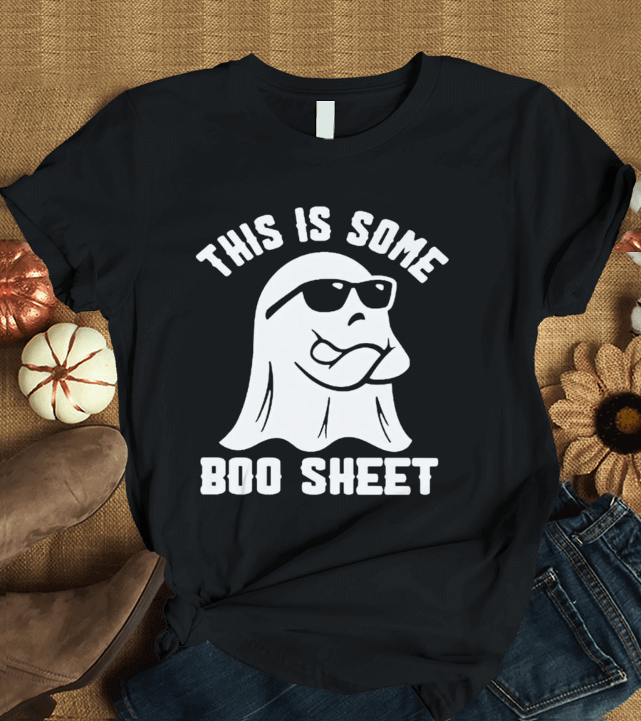 This Is Some Boo Sheet Halloween Ghost Wearing Sunglasses T-Shirt