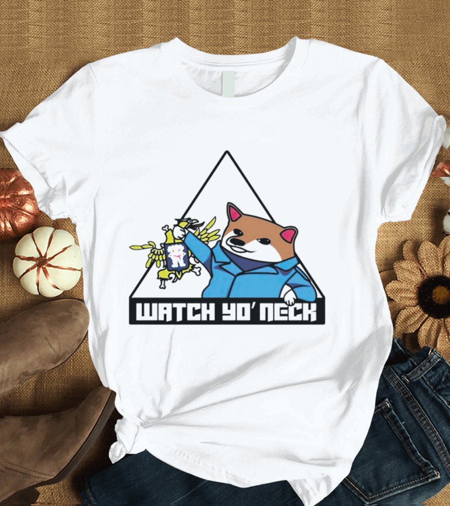 WATCH YO’ NECK RACOON HOLDING CHICKEN T-Shirt