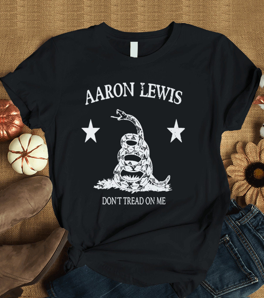 AARON LEWIS DON'T TREAD ON ME Snake Stars T-Shirt