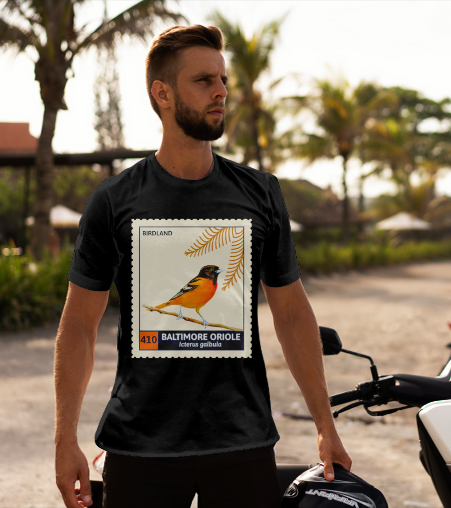 BIRDLAND 410 BALTIMORE ORIOLE Icterus Galbula T-Shirt