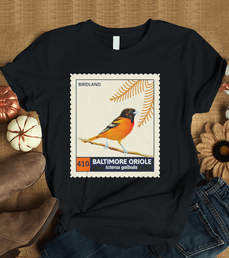 BIRDLAND 410 BALTIMORE ORIOLE Icterus Galbula T-Shirt