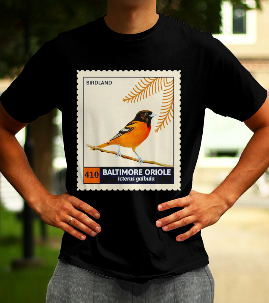 BIRDLAND 410 BALTIMORE ORIOLE Icterus Galbula T-Shirt