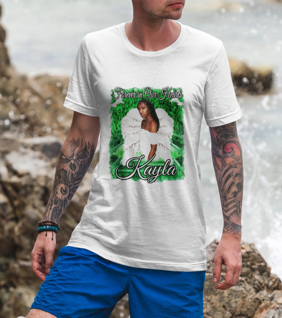 Forever In Our Hearts Kayla Angel Wings And Green T-Shirt