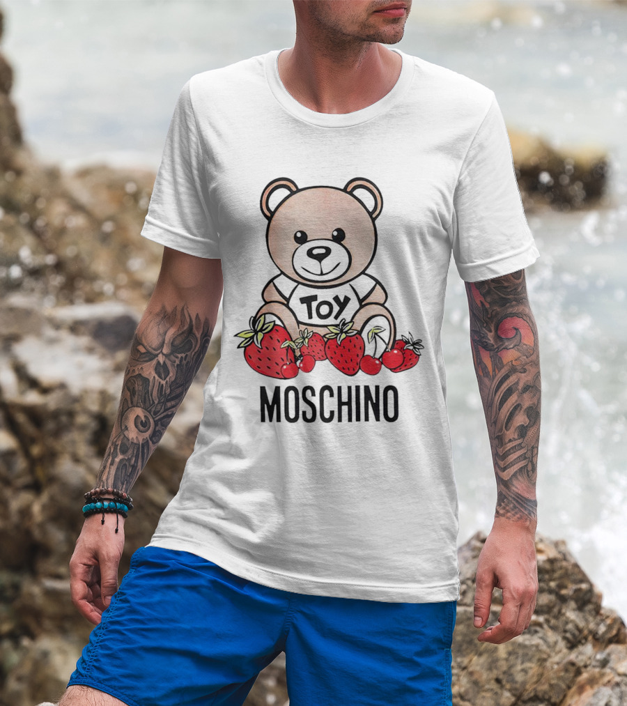 MOSCHINO Toy Bear With Strawberries T-Shirt