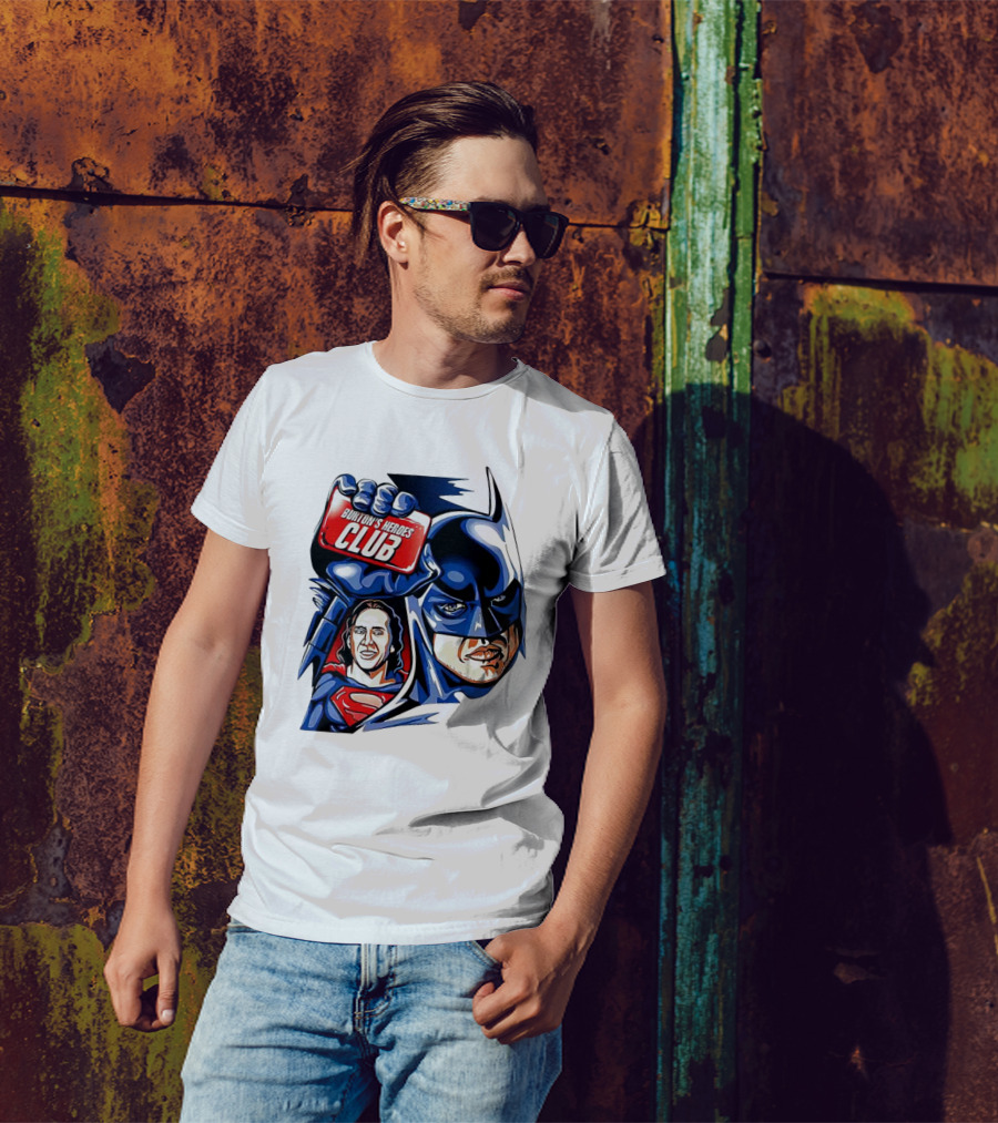 Burton's Heroes Club: Batman Fight Club Featuring Nicolas Cage As Superman T-Shirt