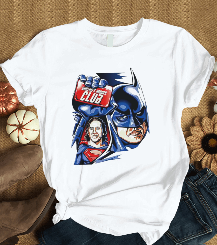Burton's Heroes Club: Batman Fight Club Featuring Nicolas Cage As Superman T-Shirt