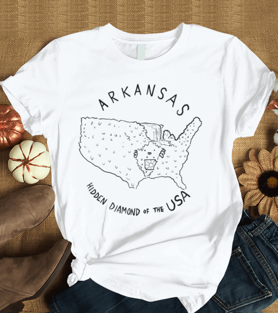 Arkansas Hidden Diamond Of The USA Map T-Shirt