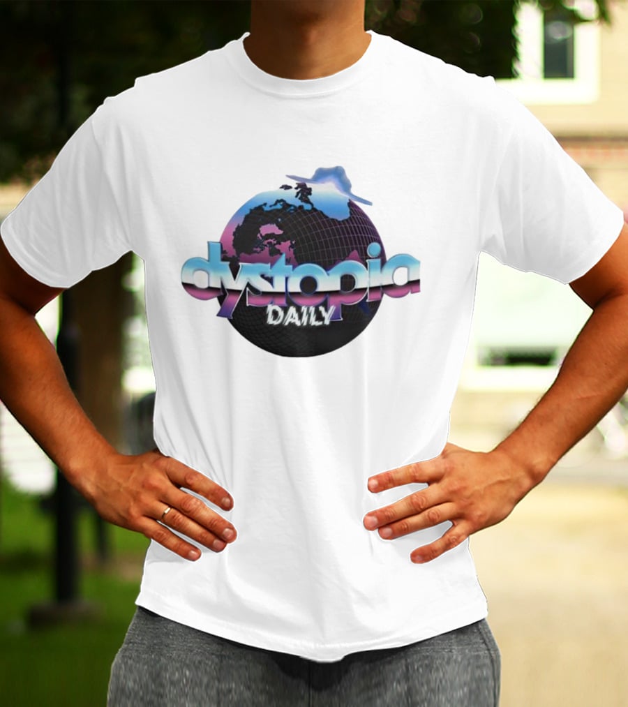Daniel Howell Dystopia Daily Retro Futuristic Globe T-Shirt