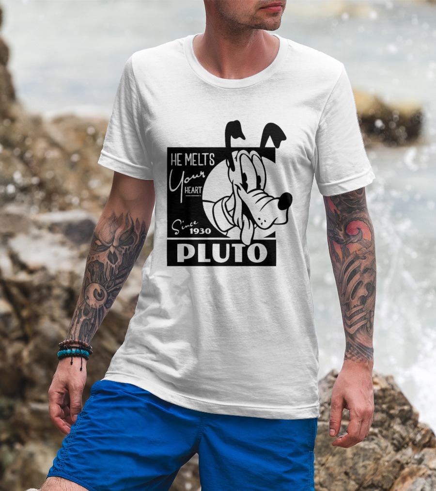 Pluto He Melts Your Heart Since 1930 T-Shirt