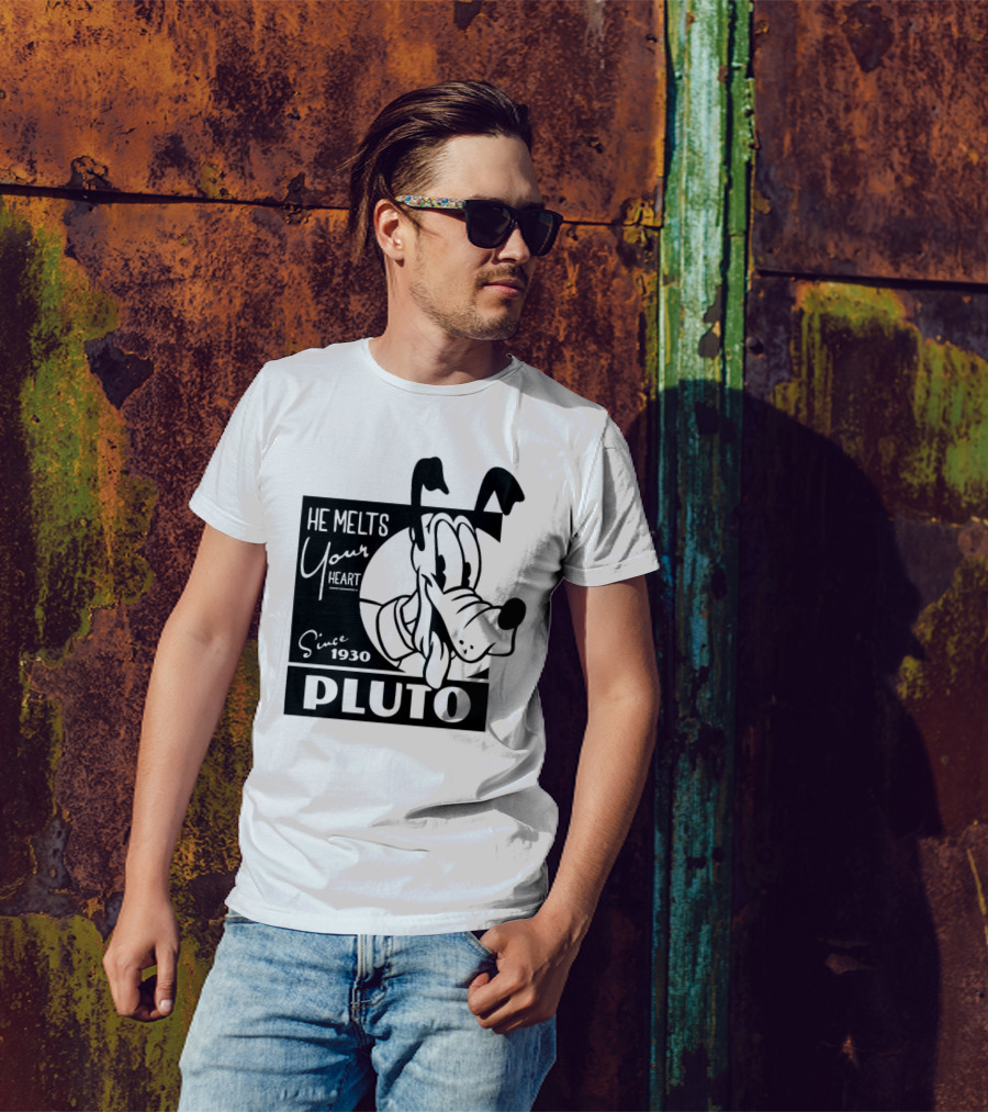Pluto He Melts Your Heart Since 1930 T-Shirt