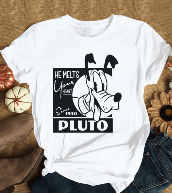 Pluto He Melts Your Heart Since 1930 T-Shirt