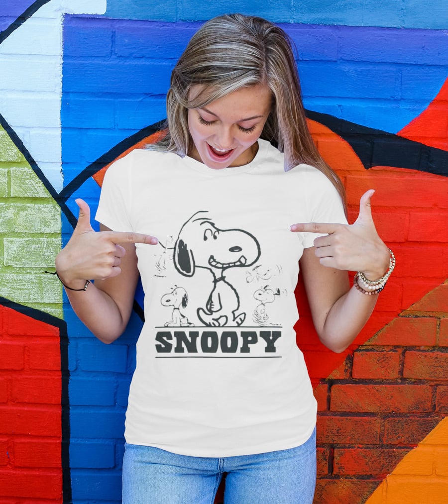 Peanuts Snoopy Sketch Montage T-Shirt
