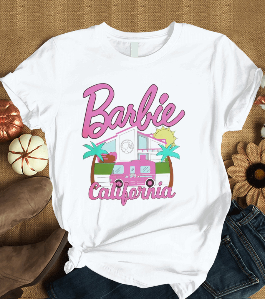 Barbie Dreamhouse California Camper With Palm Trees And Sun T-Shirt