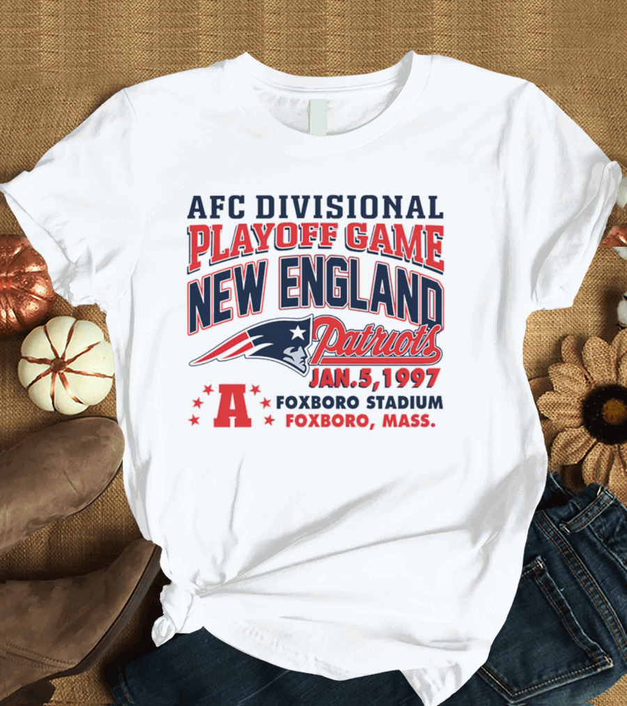 AFC Divisional Playoff Game New England Patriots January 5 1997 Foxboro Stadium Foxboro Mass T-Shirt