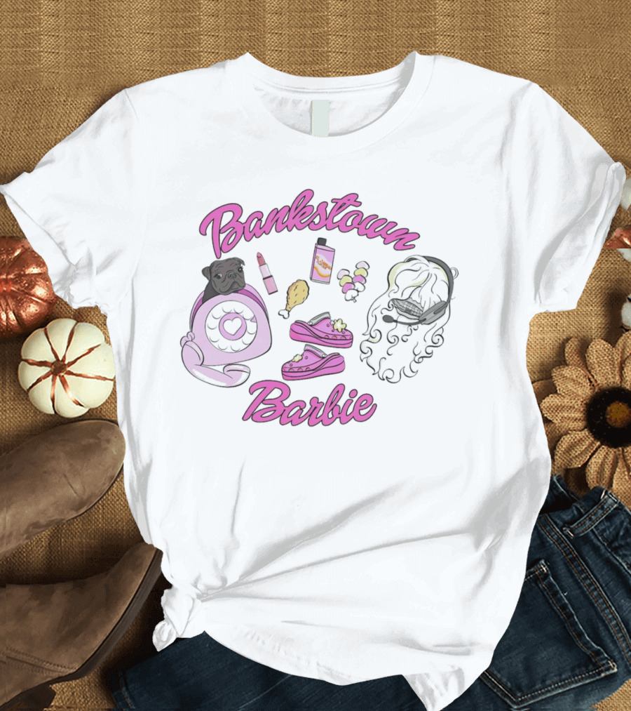 Bankstown Barbie Pug Retro Phone Makeup Chicken Crocs Headset T-Shirt