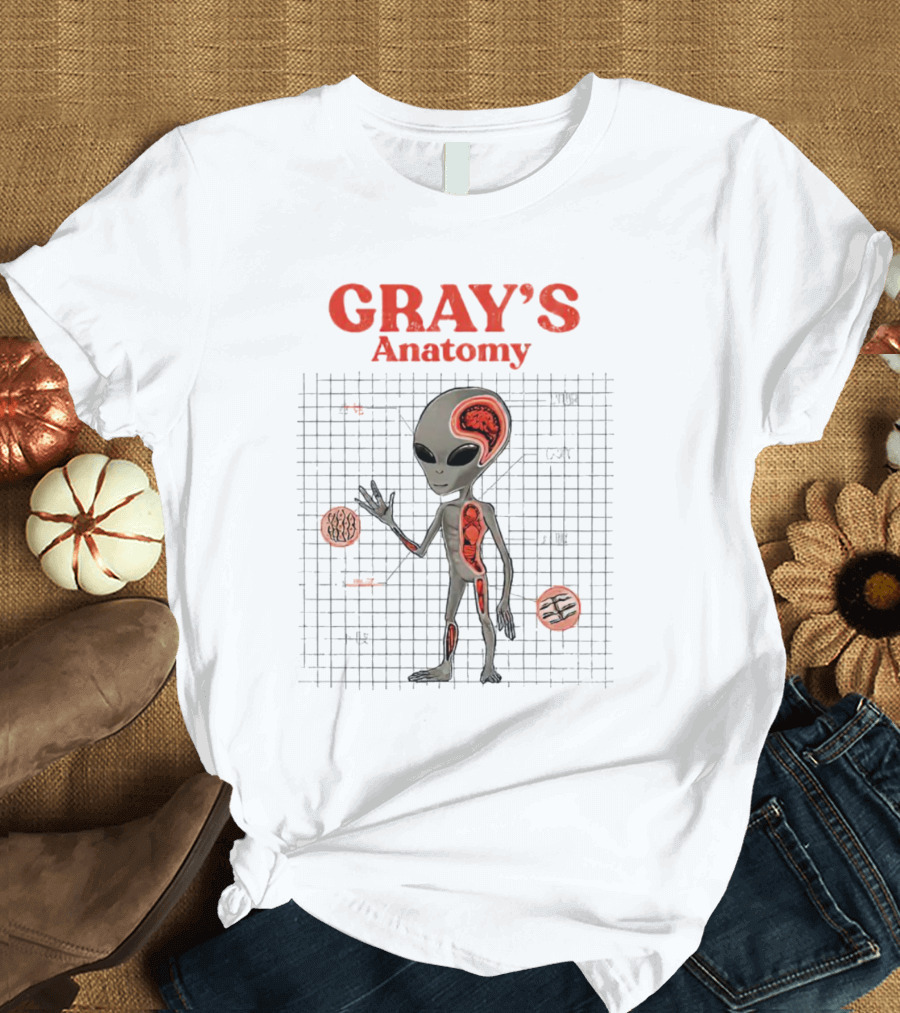 GRAY'S Anatomy Little Gray Man Vintage Kaiju T-Shirt