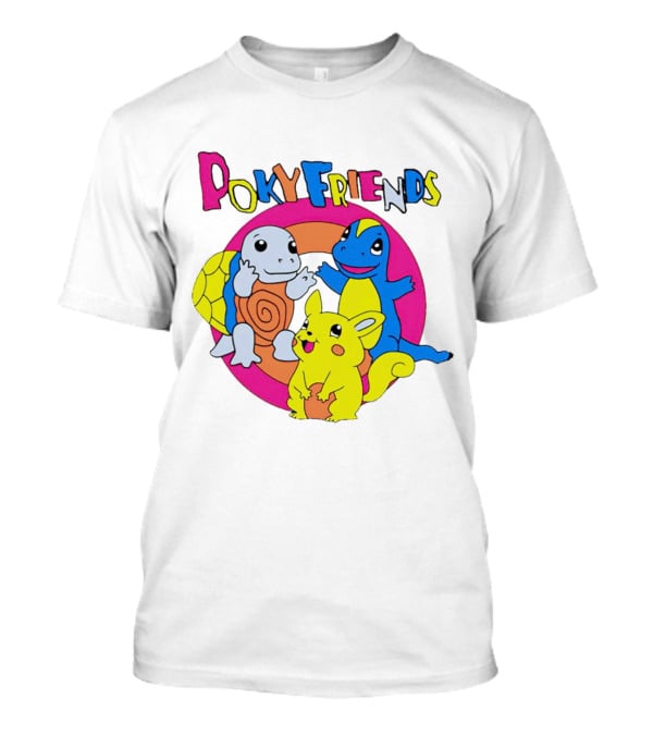 Poky Friends Pokemon Cute Trio Fun Art Circle T-Shirt