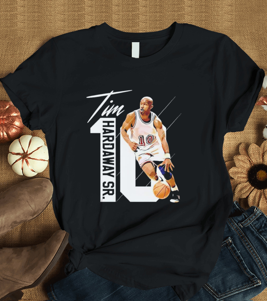 Tim Hardaway Sr. Basketball Number 10 Michigan Player T-Shirt