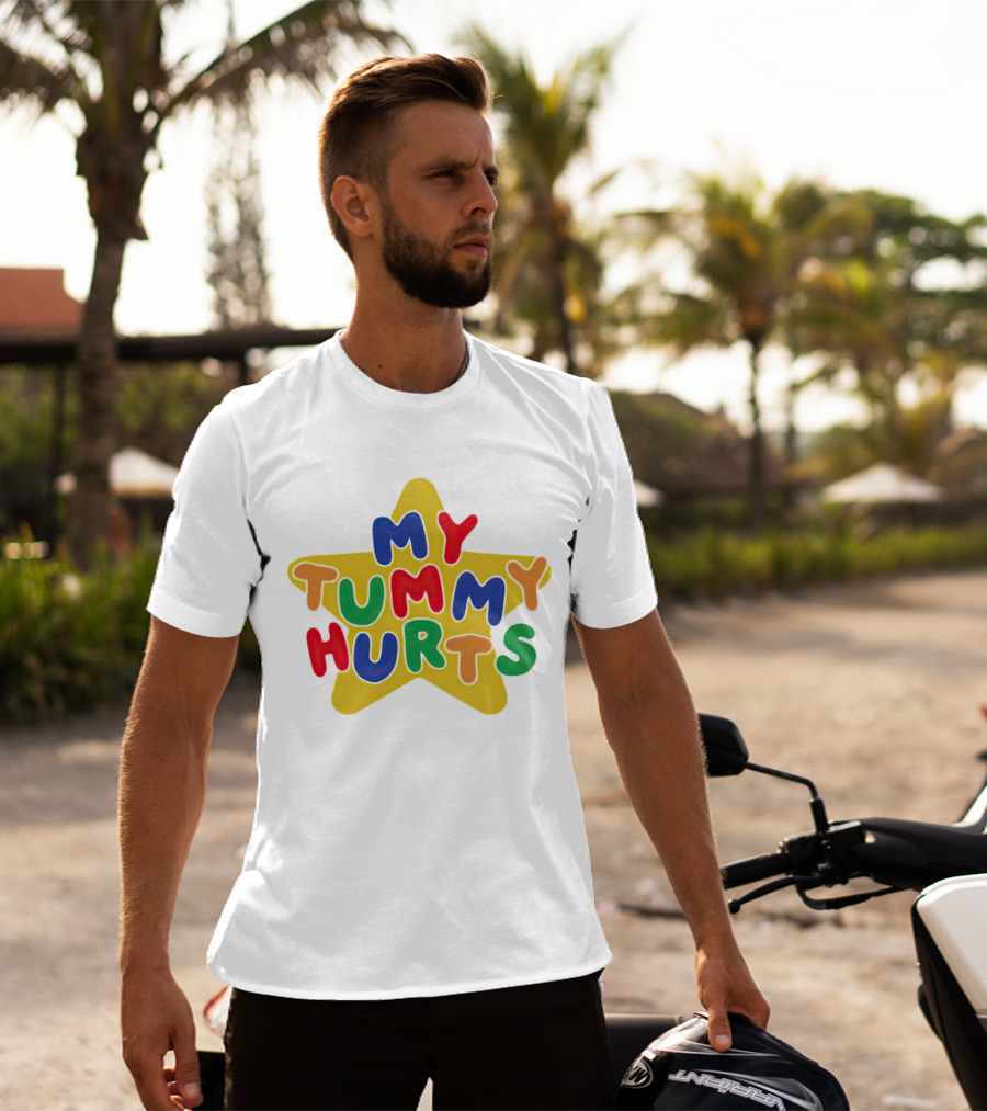 My Tummy Hurts Colorful Star T-Shirt