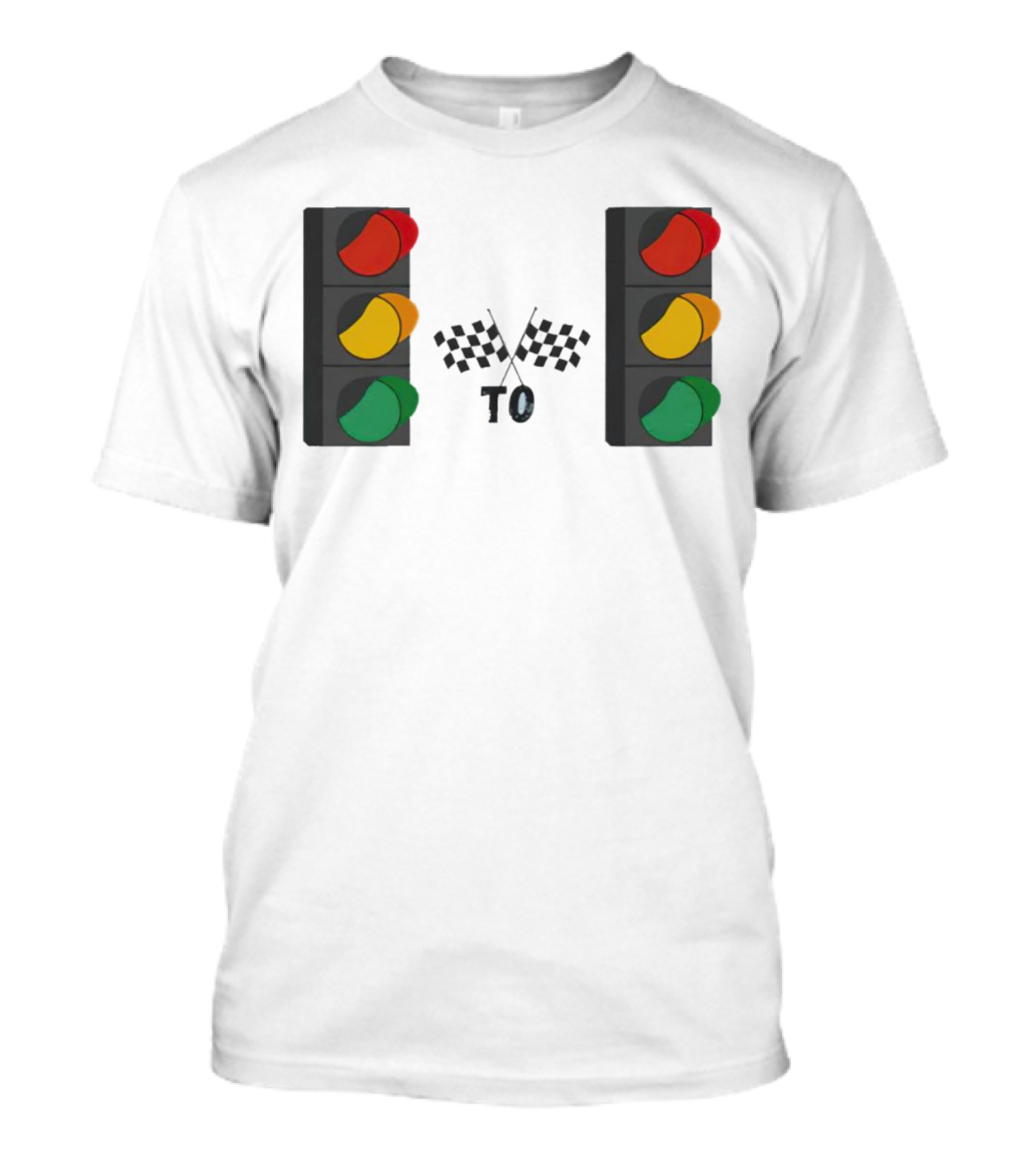 Stoplight To Stoplight Race Checkered Flags T-Shirt