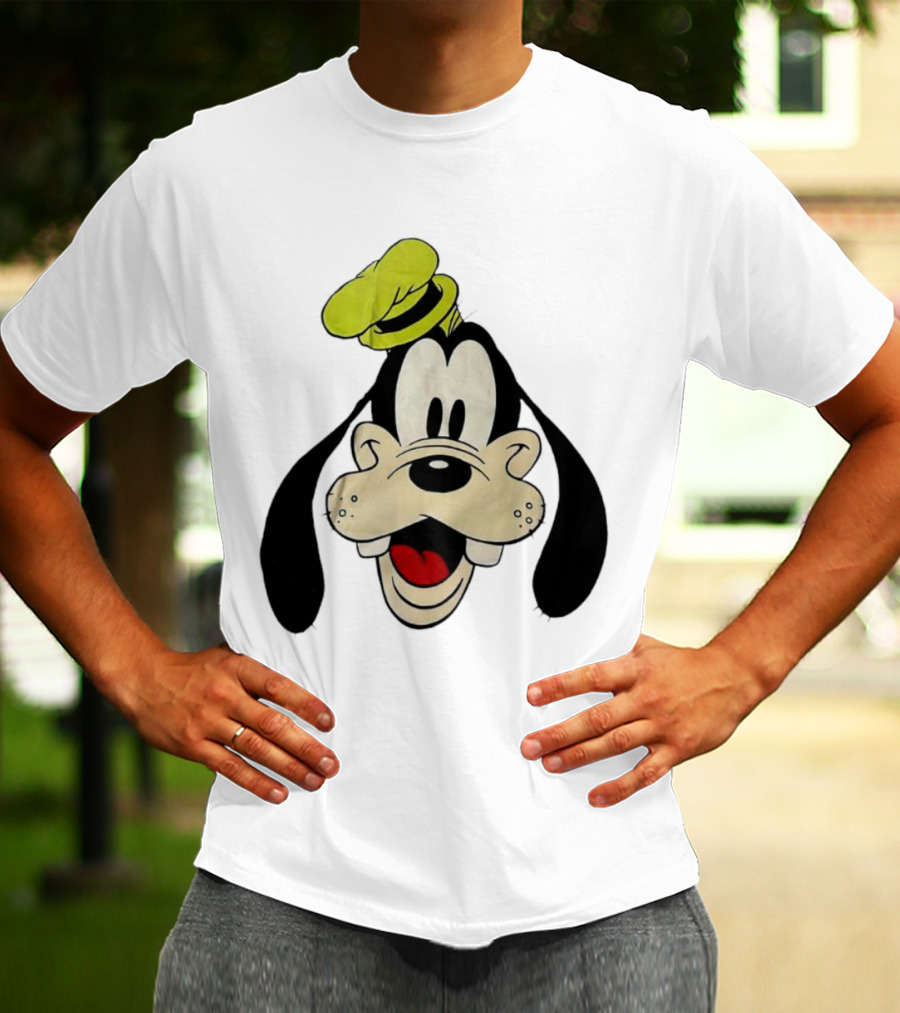 Yats Goofy Head Disney Character Face T-Shirt