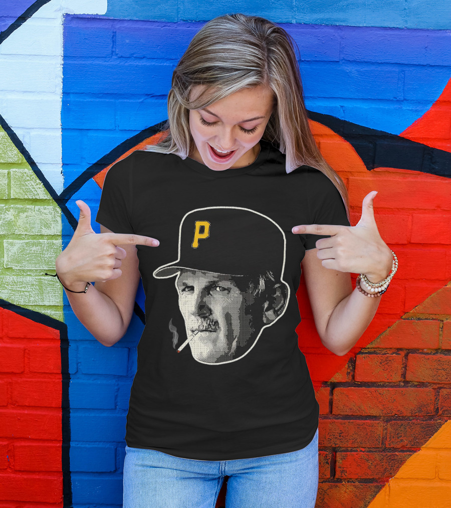 Jim Leyland Pittsburgh Pirates Manager Smoking Icon Baseball Cap T-Shirt