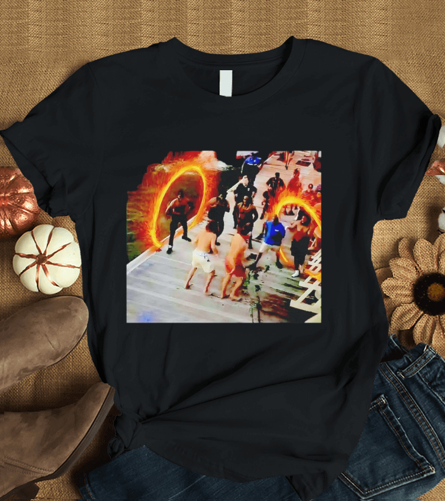 Montgomery Alabama Riverboat Fight Avengers Portal Scene Recreation T-Shirt
