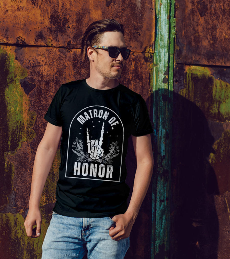 Matron Of Honor Simple Monochrome T-Shirt