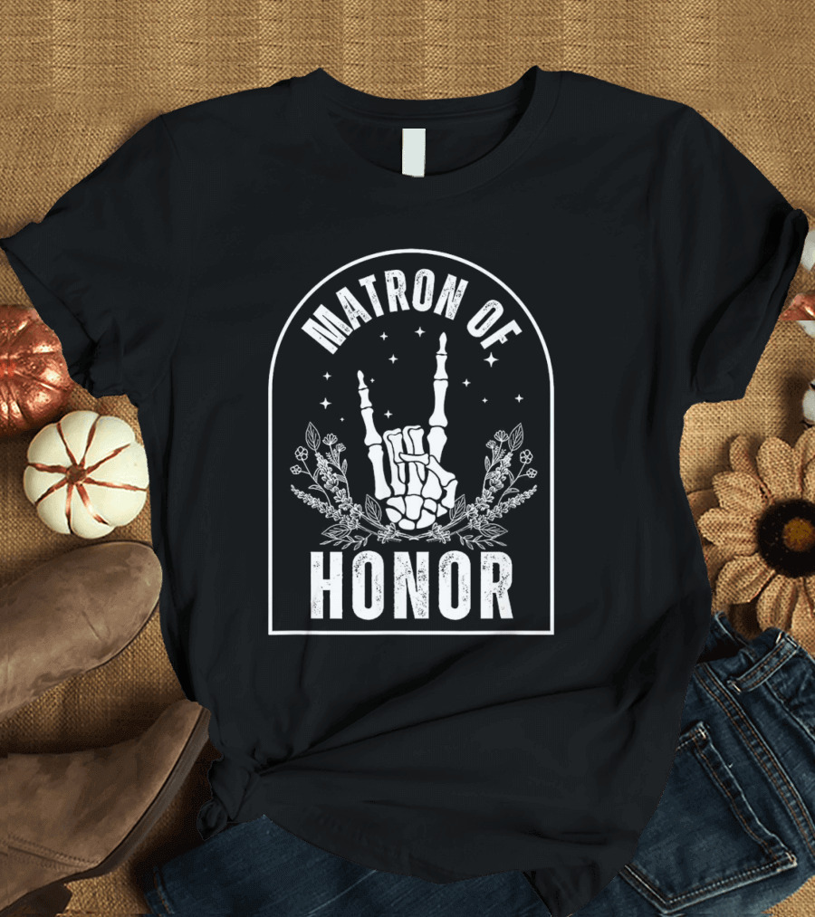 Matron Of Honor Simple Monochrome T-Shirt