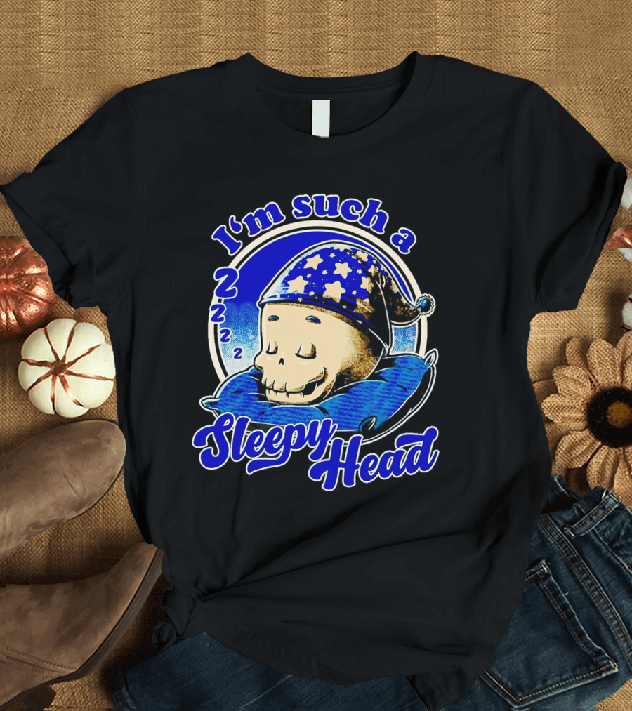 I'm Such A Sleepy Head Skull With Stars And ZZZs T-Shirt