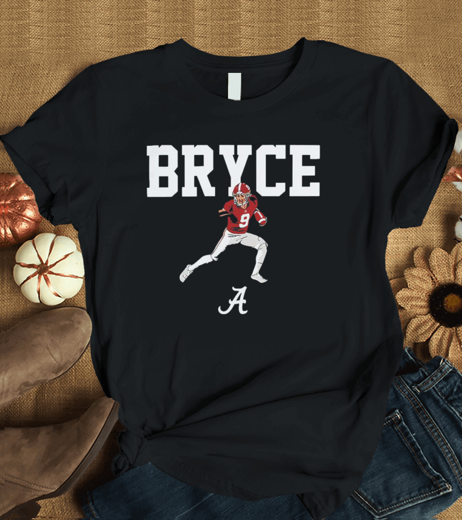 Alabama #9 Bryce Young Football Pose T-Shirt