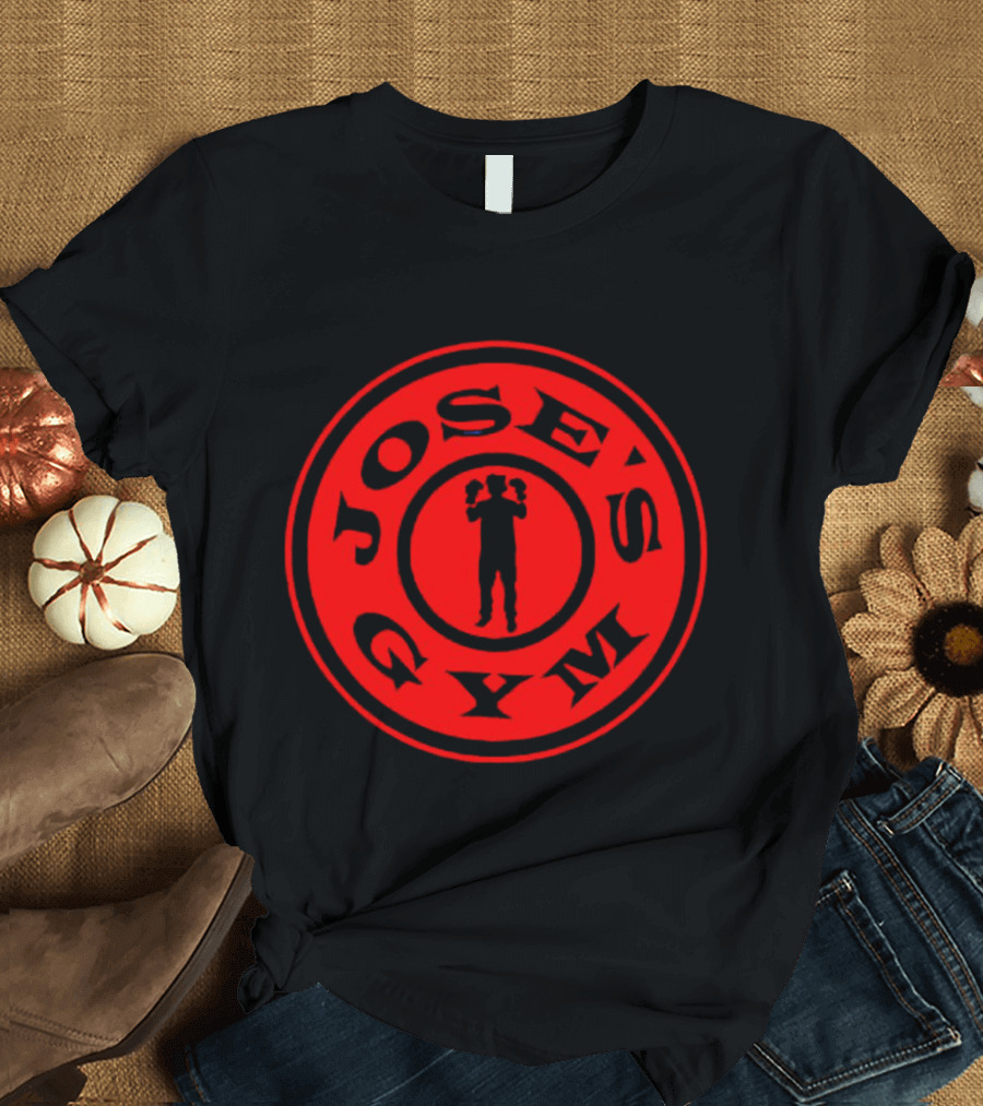 José Ramírez Jose's Gym Powerlifting Silhouette Emblem T-Shirt