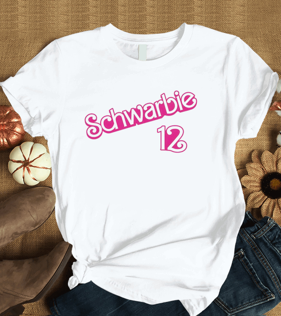 Schwarbie 12 Retro Style Typography T-Shirt
