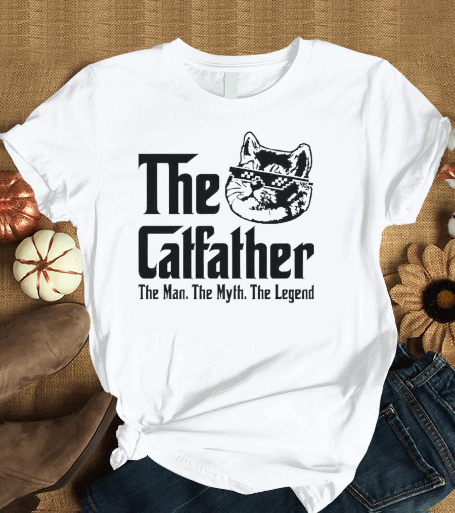 The Catfather The Man The Myth The Legend Iconic Cat Mafia T-Shirt