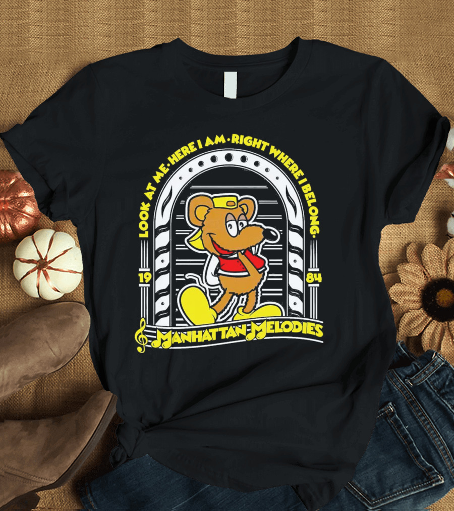 Rizzo Manhattan Melodies Look At Me Here I Am Right Where I Belong 1984 T-Shirt