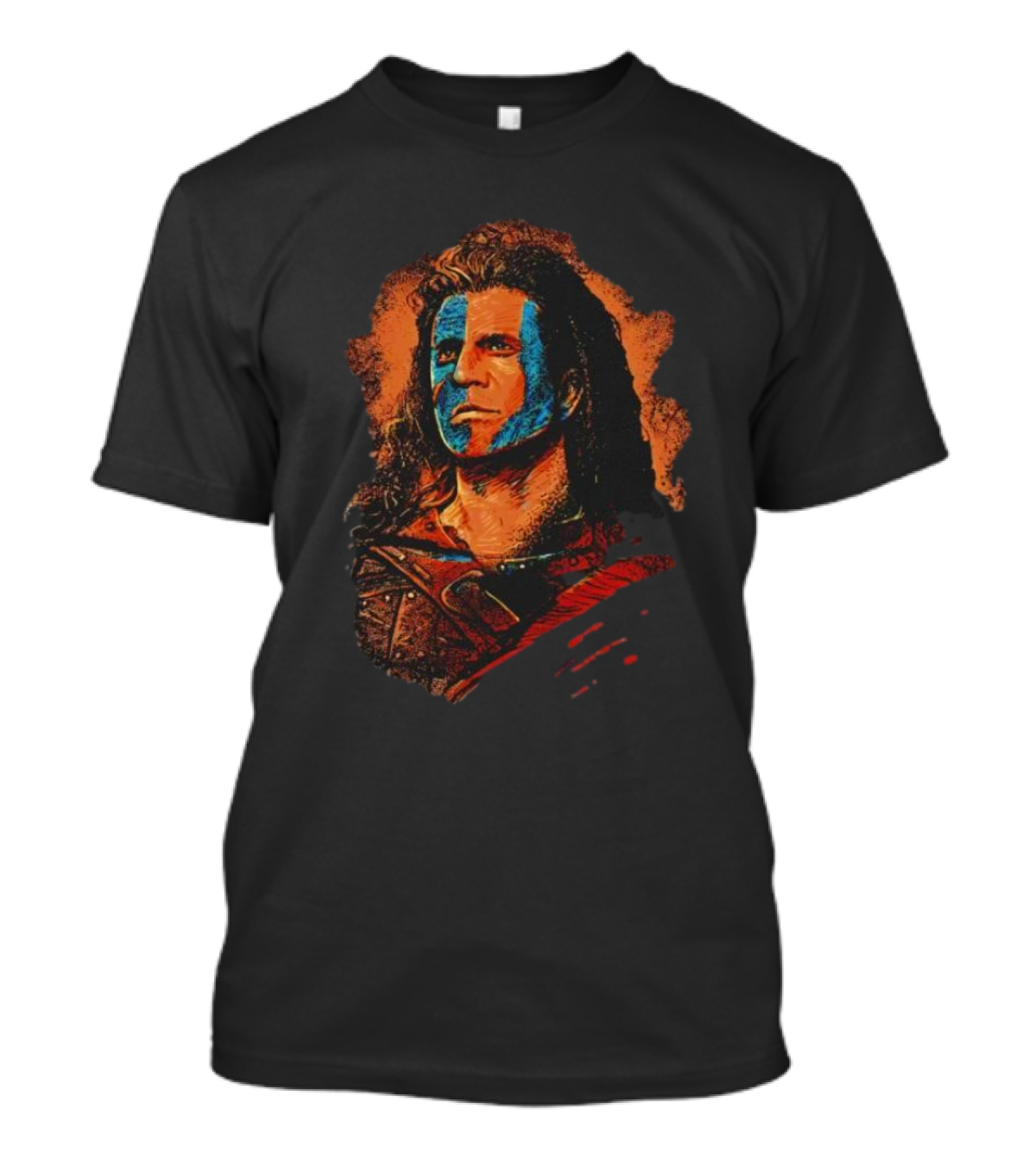 Braveheart William Wallace Scottish Warrior Face Paint T-Shirt