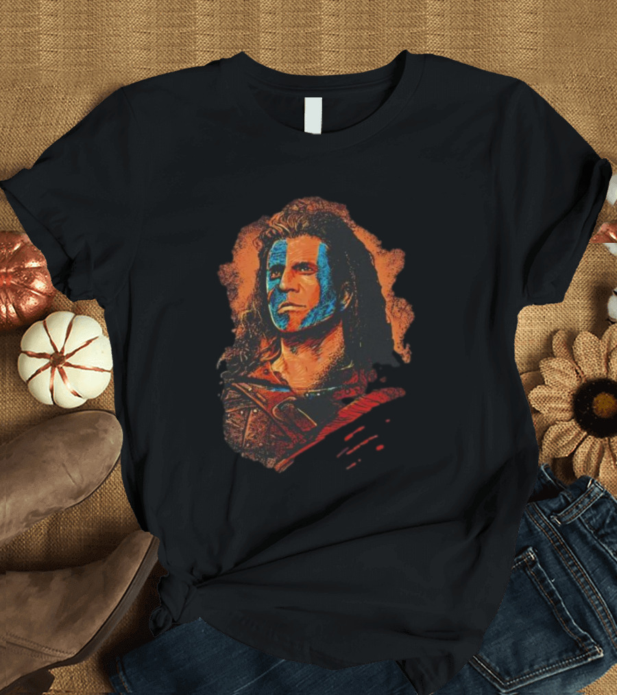 Braveheart William Wallace Scottish Warrior Face Paint T-Shirt