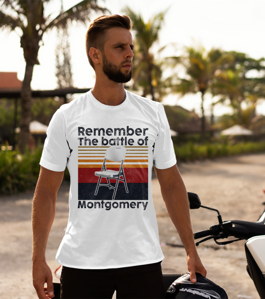 Remember The Battle Of Montgomery Vintage Chair Retro Lines T-Shirt
