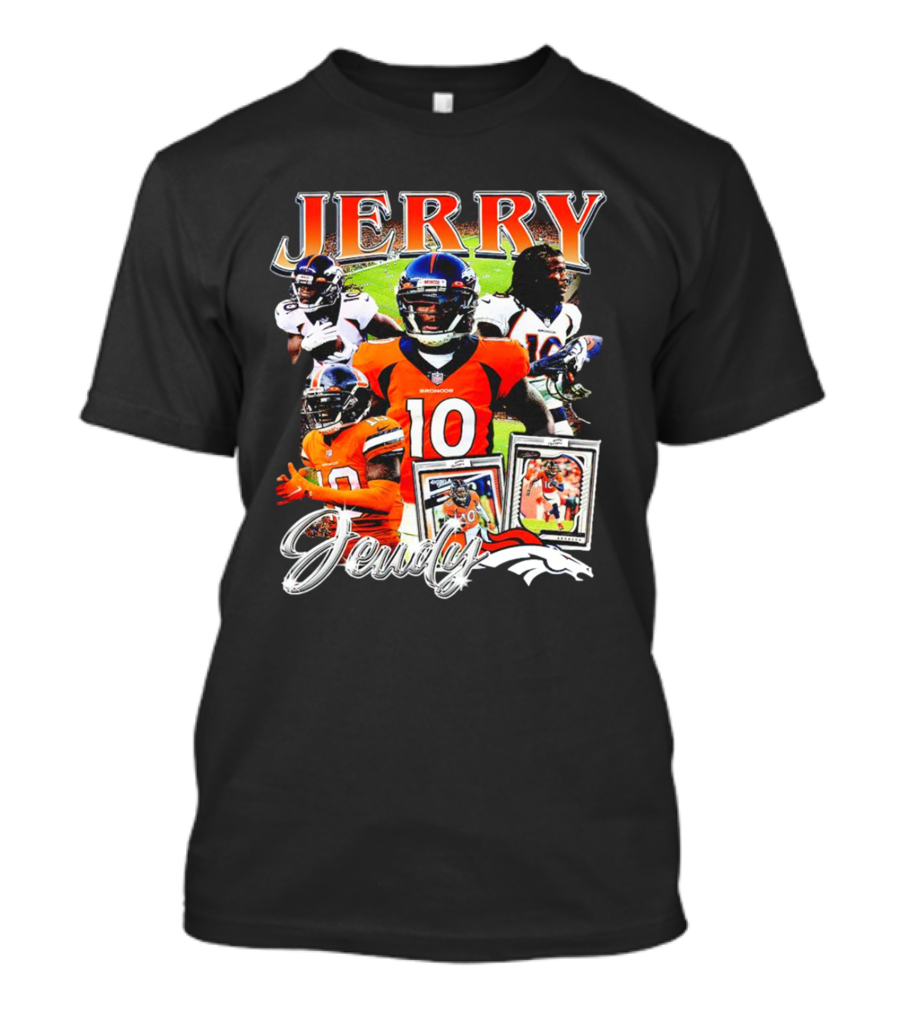 Jerry Jeudy Denver Broncos Number 10 Vintage Football T-Shirt
