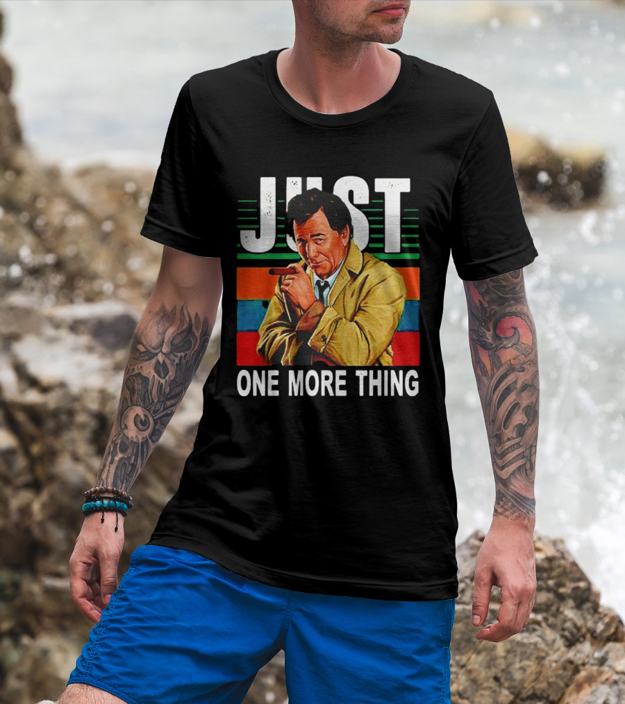 Just One More Thing Vintage Retro Detective Character T-Shirt