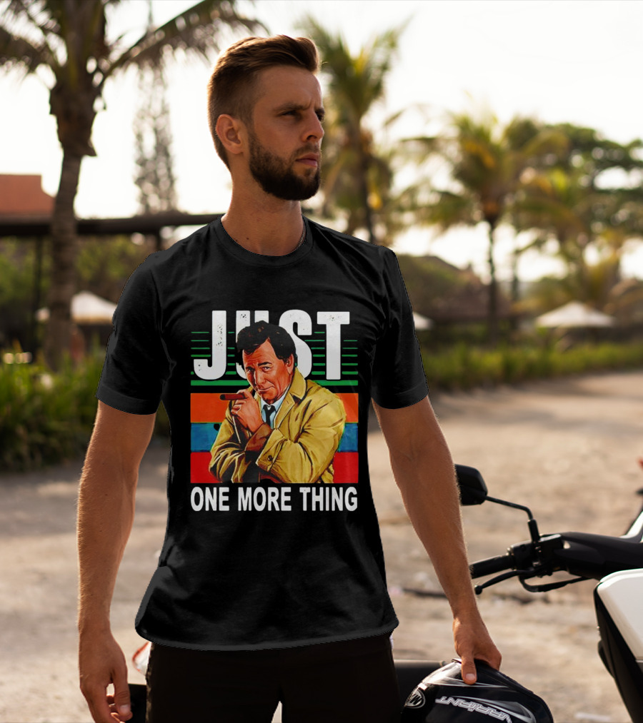 Just One More Thing Vintage Retro Detective Character T-Shirt