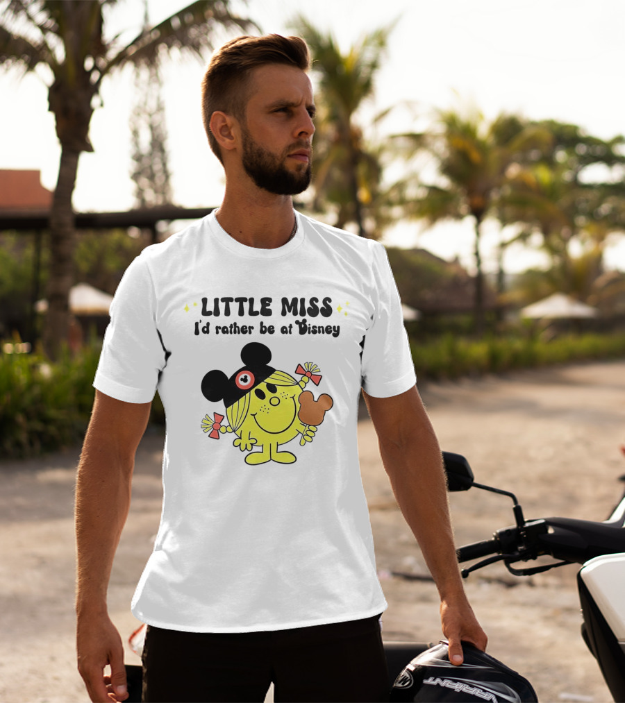 Little Miss I'd Rather Be At Disney With Mickey Ears And Treat T-Shirt
