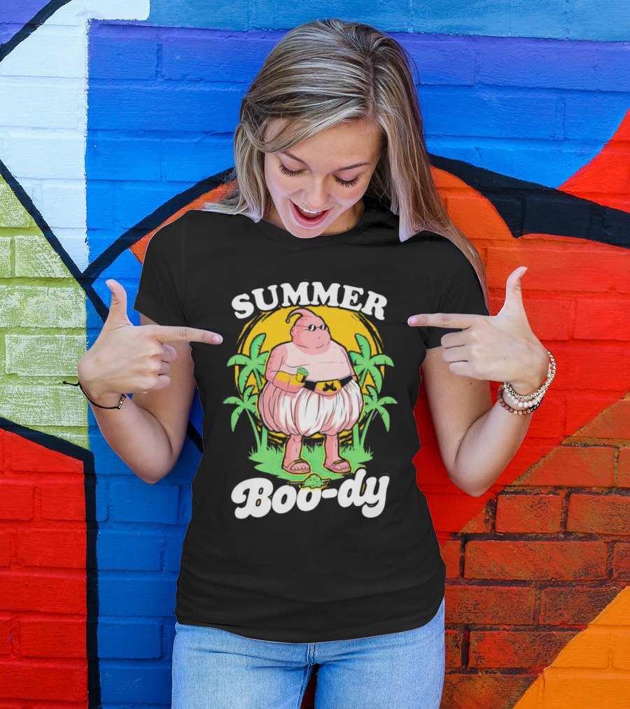 Summer Boo-dy Majin Buu Beach Vibes Palms Sun Fun T-Shirt