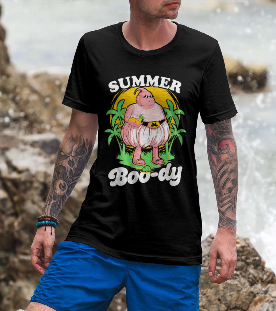 Summer Boo-dy Majin Buu Beach Vibes Palms Sun Fun T-Shirt